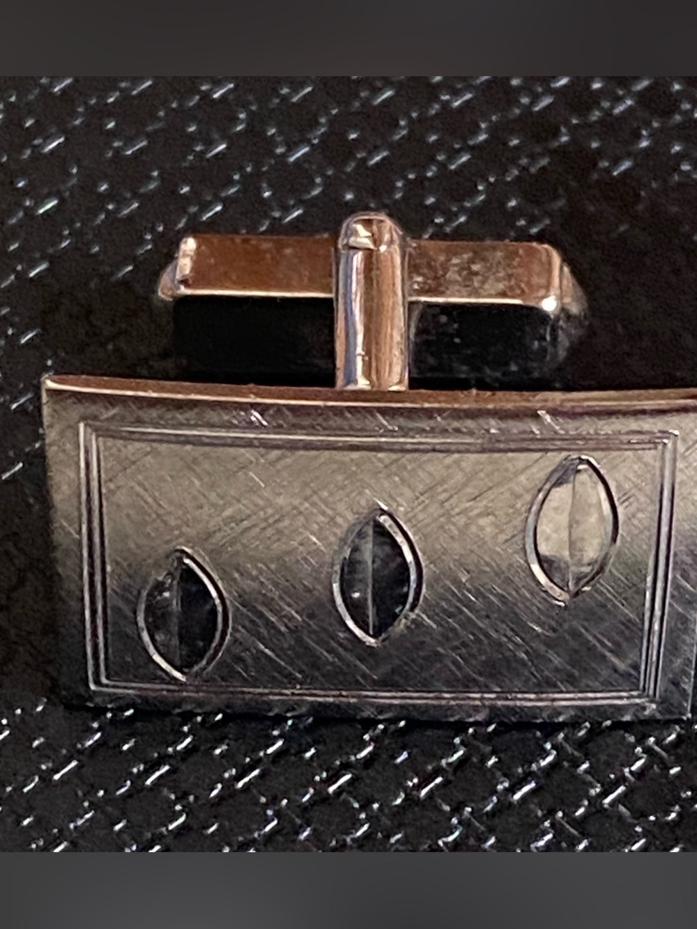 Vintage men’s brushed Sterling Silver cufflinks - Picture 6 of 7